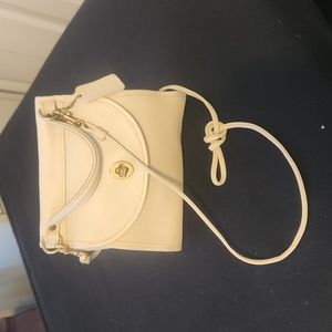 Vintage Coach Purse Convertible Crossbody/Handbag - Beige Color